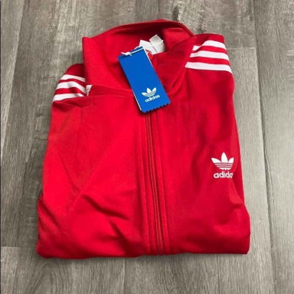 Adidas Valentine’s Day Lace Up Red Track Jacket
